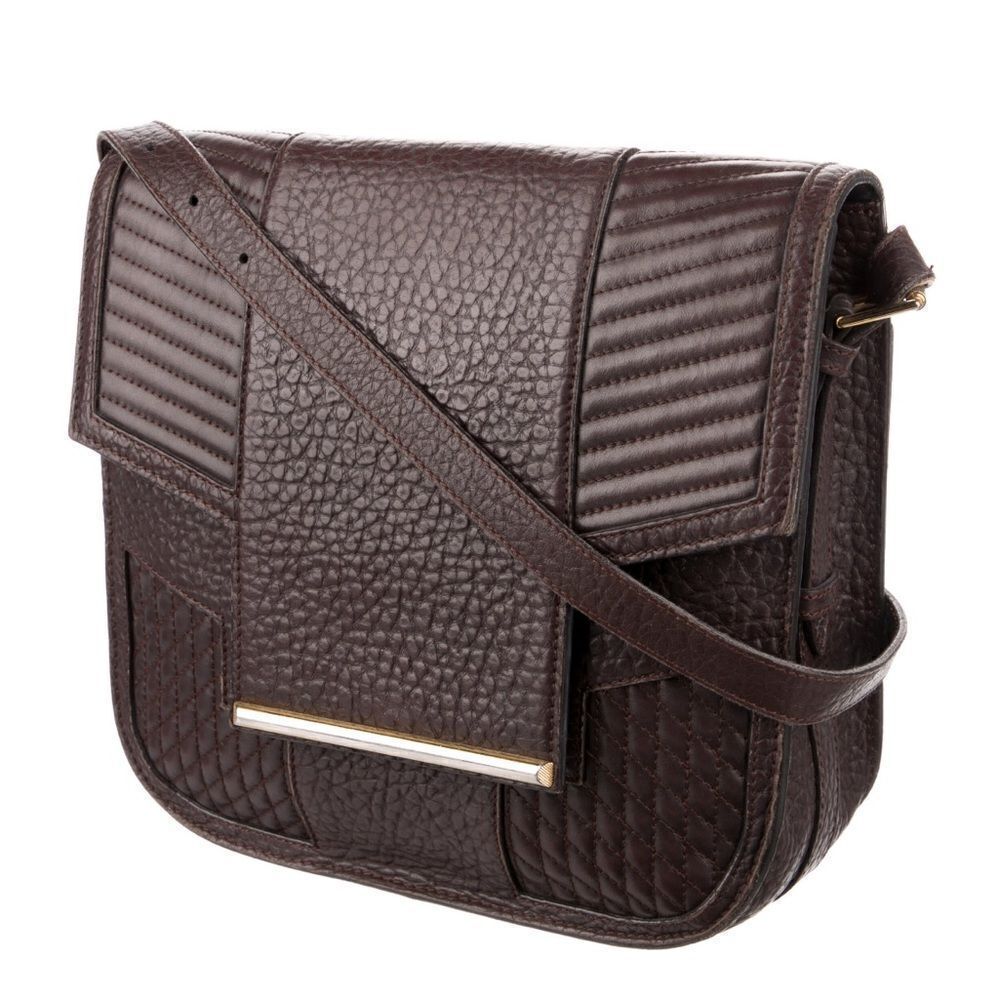 Reece Hudson Grained Brown Leather Shoulder Bag‎ - Picture 3 of 6